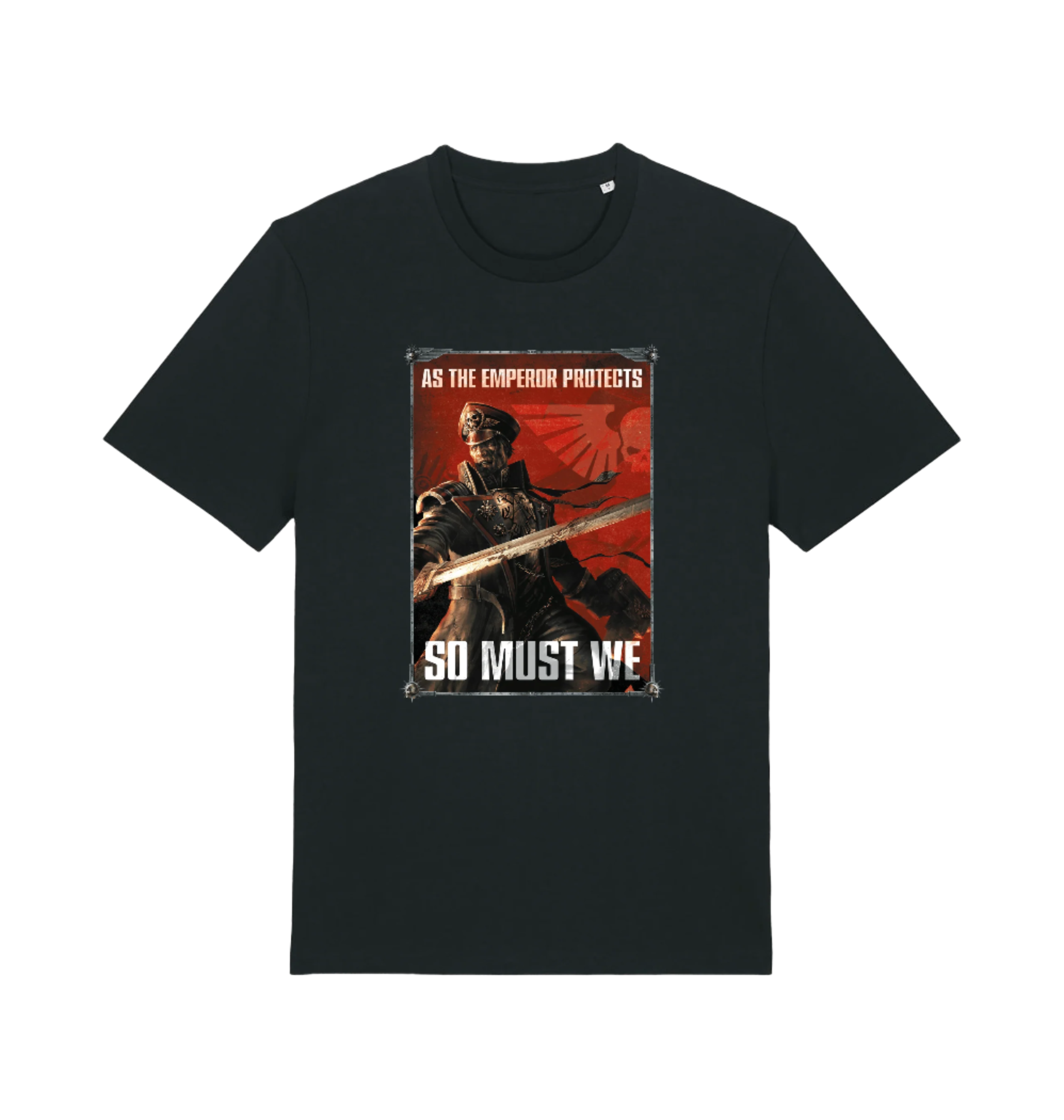 Black Premium Astra Militarum The Emperor Protects T Shirt